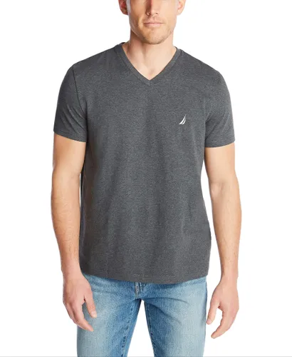 Nautica Men's Short Sleeve Solid Slim Fit V-neck T-shirt T
