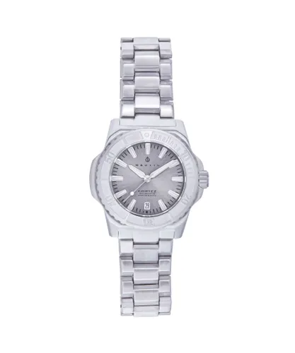 Nautis Mens Cortez Automatic Bracelet Watch w/Date - Silver Stainless Steel - One Size