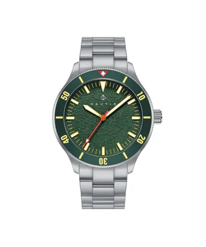 Nautis Mens Deacon Bracelet Watch - Green Stainless Steel - One Size