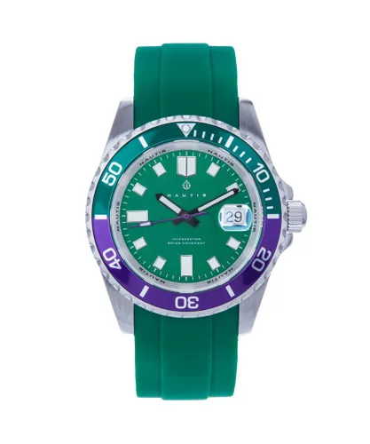 Nautis Mens Interceptor Box Set with Interchangable Bands and Date Display - Green Stainless Steel - One Size