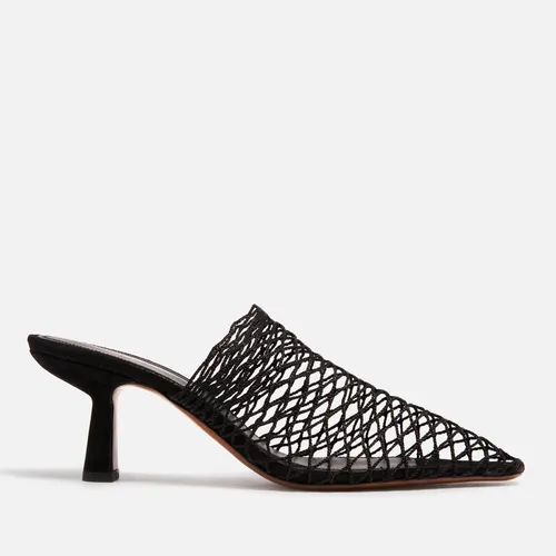 Neous Bophy Mesh and Leather Heeled Mules - UK