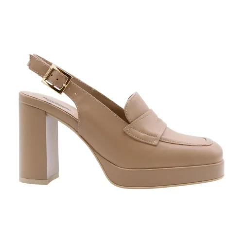 Nerogiardini , Bruel Slingback Shoes ,Brown female, Sizes: