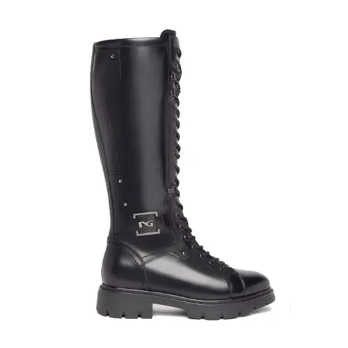 Nerogiardini , Over-knee Boots ,Black female, Sizes: