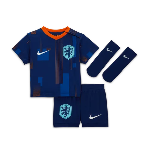 Netherlands 2024 Stadium Away Baby/Toddler Nike Football Replica 3-Piece Kit - Blue - Polyester