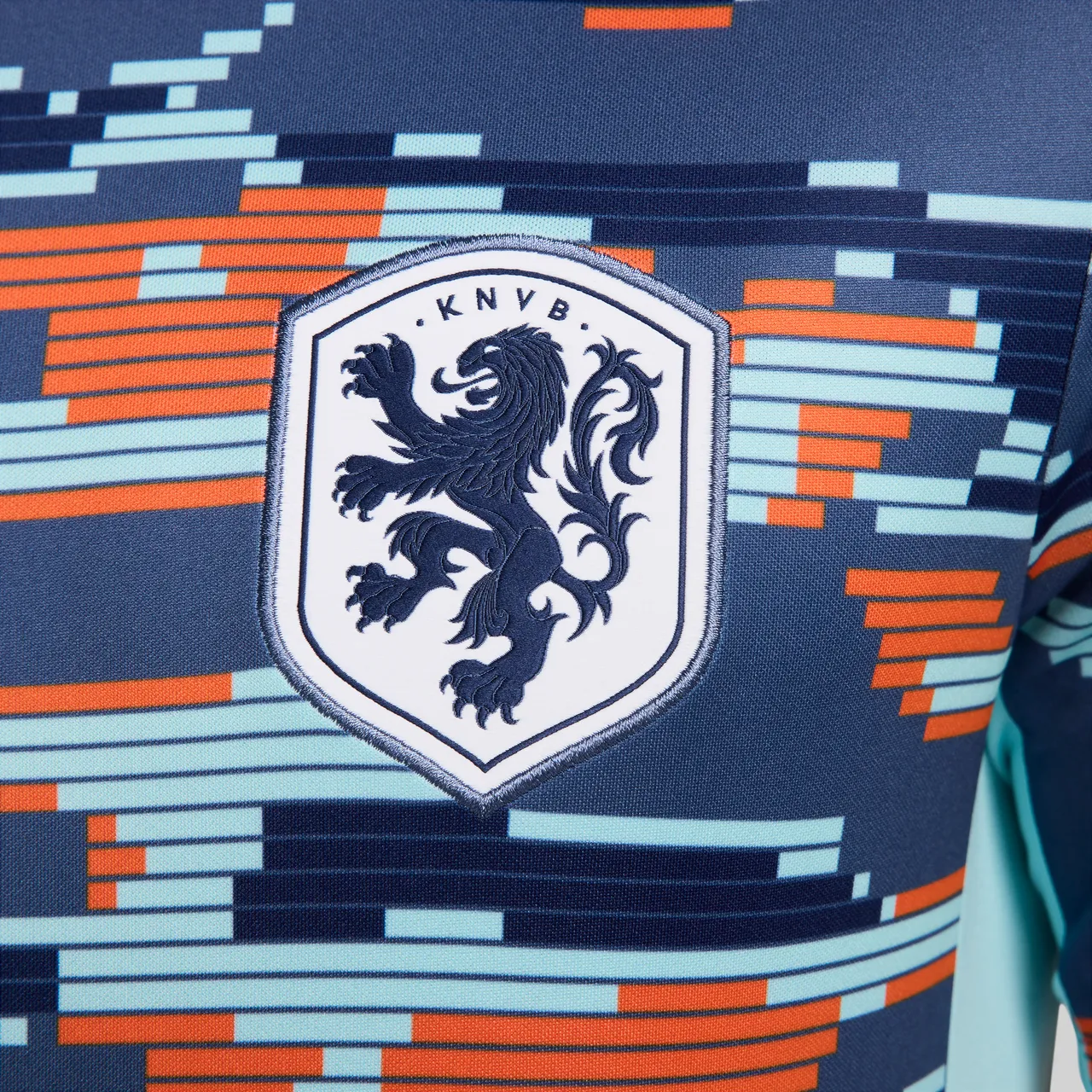 Netherlands Academy Pro Men's Nike Dri-FIT Football Pre-Match Short-Sleeve Top - Blue - Polyester