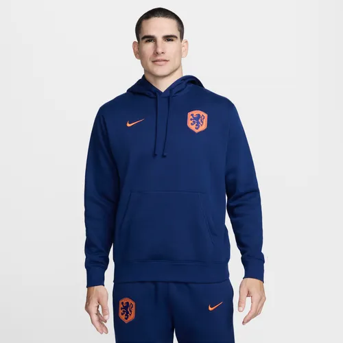 Netherlands Club Men's Nike Football Pullover Hoodie - Blue - Cotton