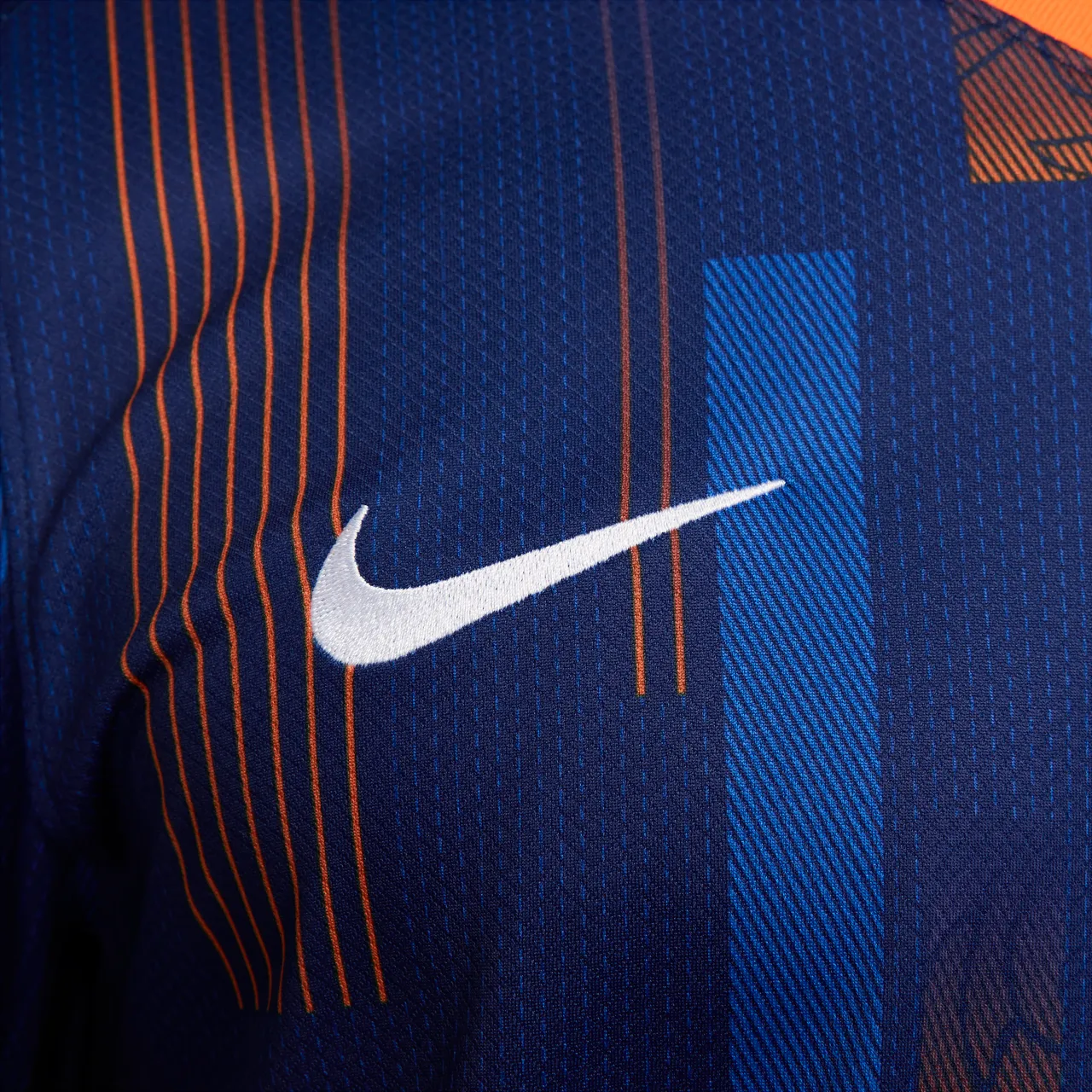Netherlands (Men's Team) 2024/25 Stadium Away Men's Nike Dri-FIT Football Replica Shirt - Blue - Polyester