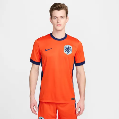 Netherlands (Men's Team) 2024/25 Stadium Home Men's Nike Dri-FIT Football Replica Shirt - Orange - Polyester