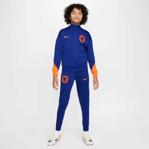 Netherlands Strike Older Kids' Nike Dri-FIT Football Knit Tracksuit - Blue - Polyester