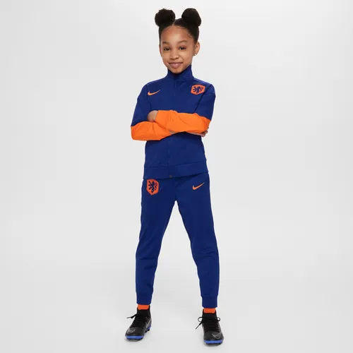 Netherlands Strike Younger Kids' Nike Dri-FIT Football Knit Tracksuit - Blue - Polyester