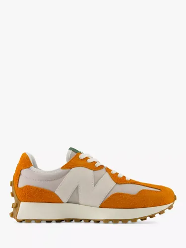 New Balance 327 Classic Suede Mesh Trainers - Orange - Male