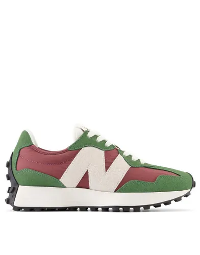 New Balance 327 trainers in dark green and brown