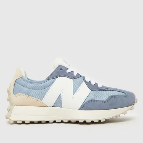 New Balance 327 Trainers in White & Blue