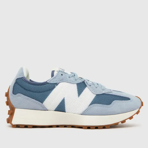New Balance 327 Trainers In White & Blue