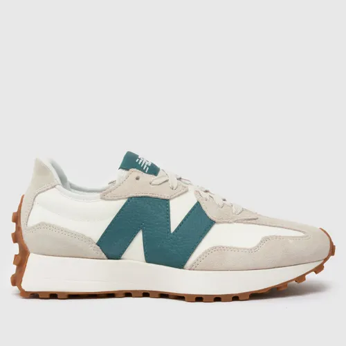New Balance 327 Trainers in White & Green