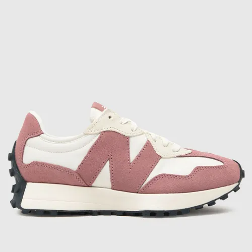 New Balance 327 Trainers In White & Pink