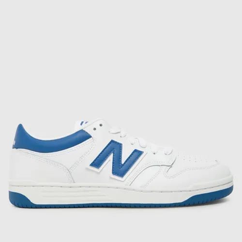 New Balance 480 Trainers In White & Blue