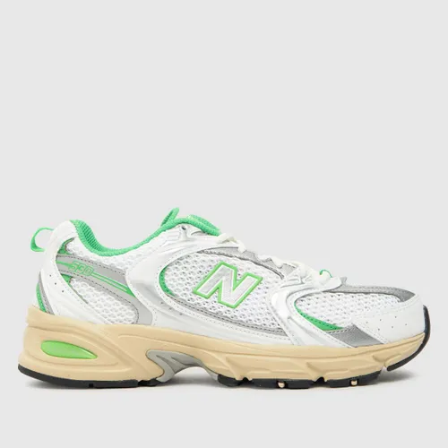 New Balance 530 Trainers in White & Green