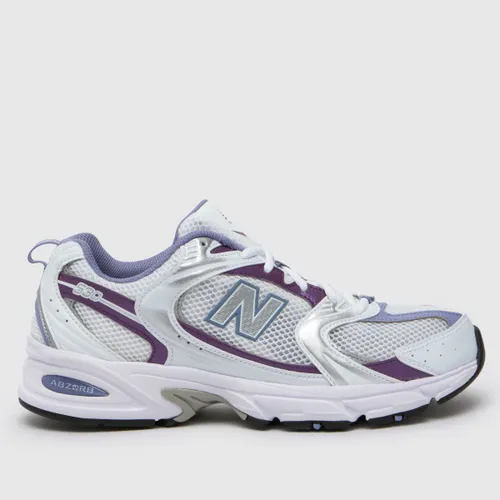 New Balance 530 Trainers in White & Purple