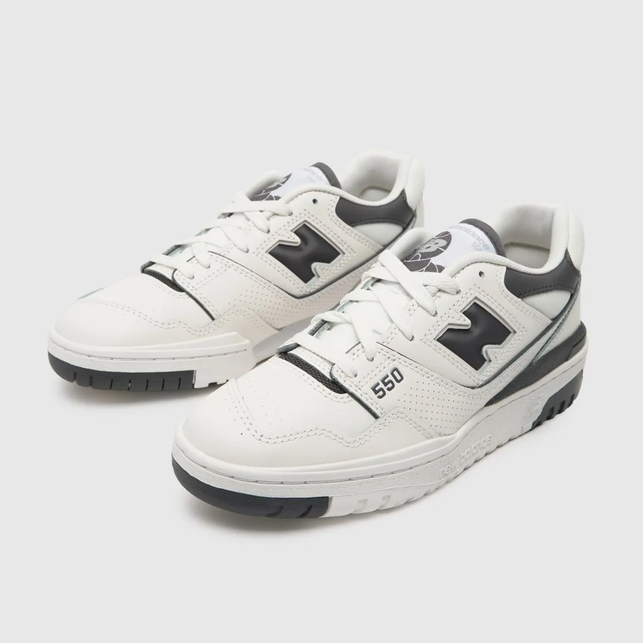 New Balance 550 Trainers In White & Black