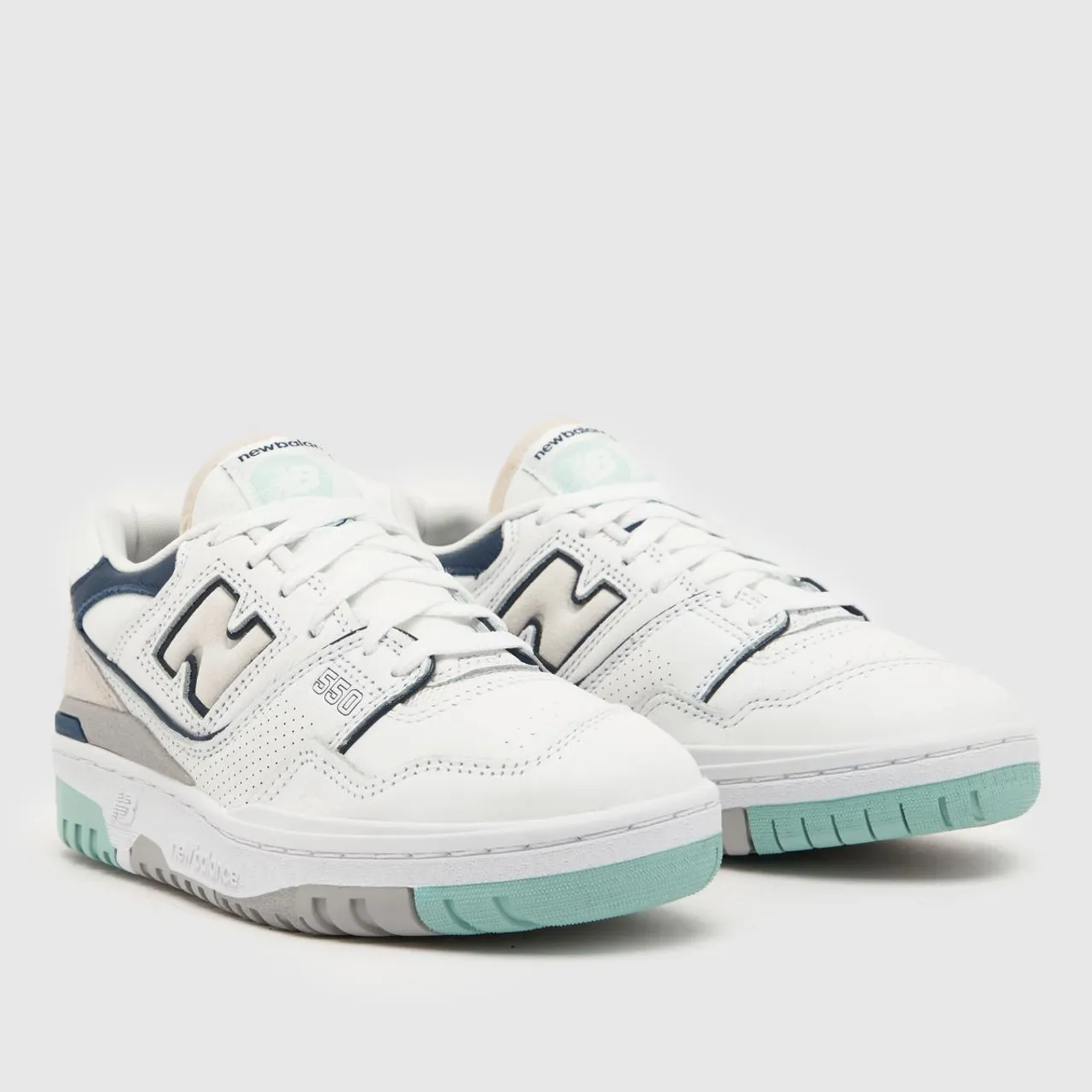 New Balance 550 Trainers In White & Blue