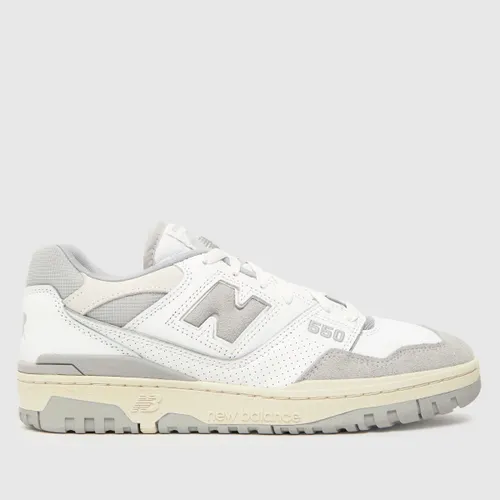 New Balance 550 Trainers In White & Grey