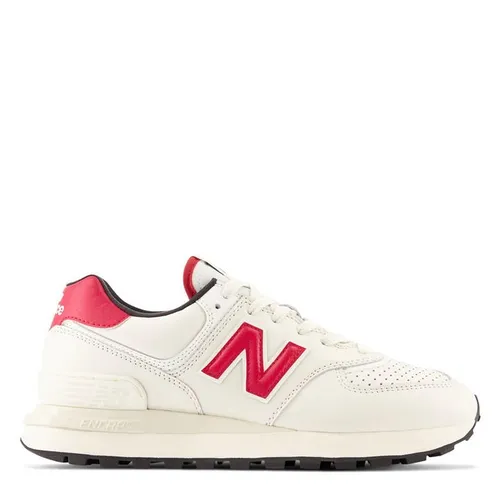 New Balance 574 Suede Sneakers - Red