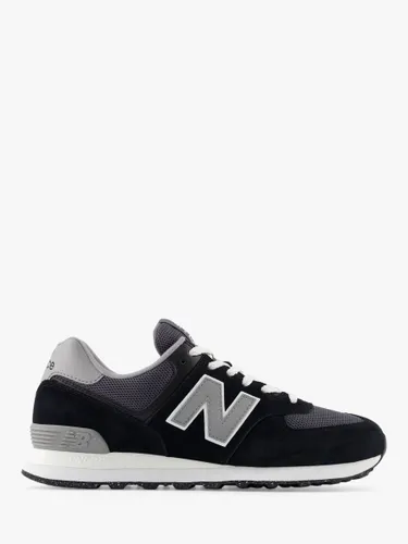 New Balance 574 Suede Trainers - Black Grey - Male