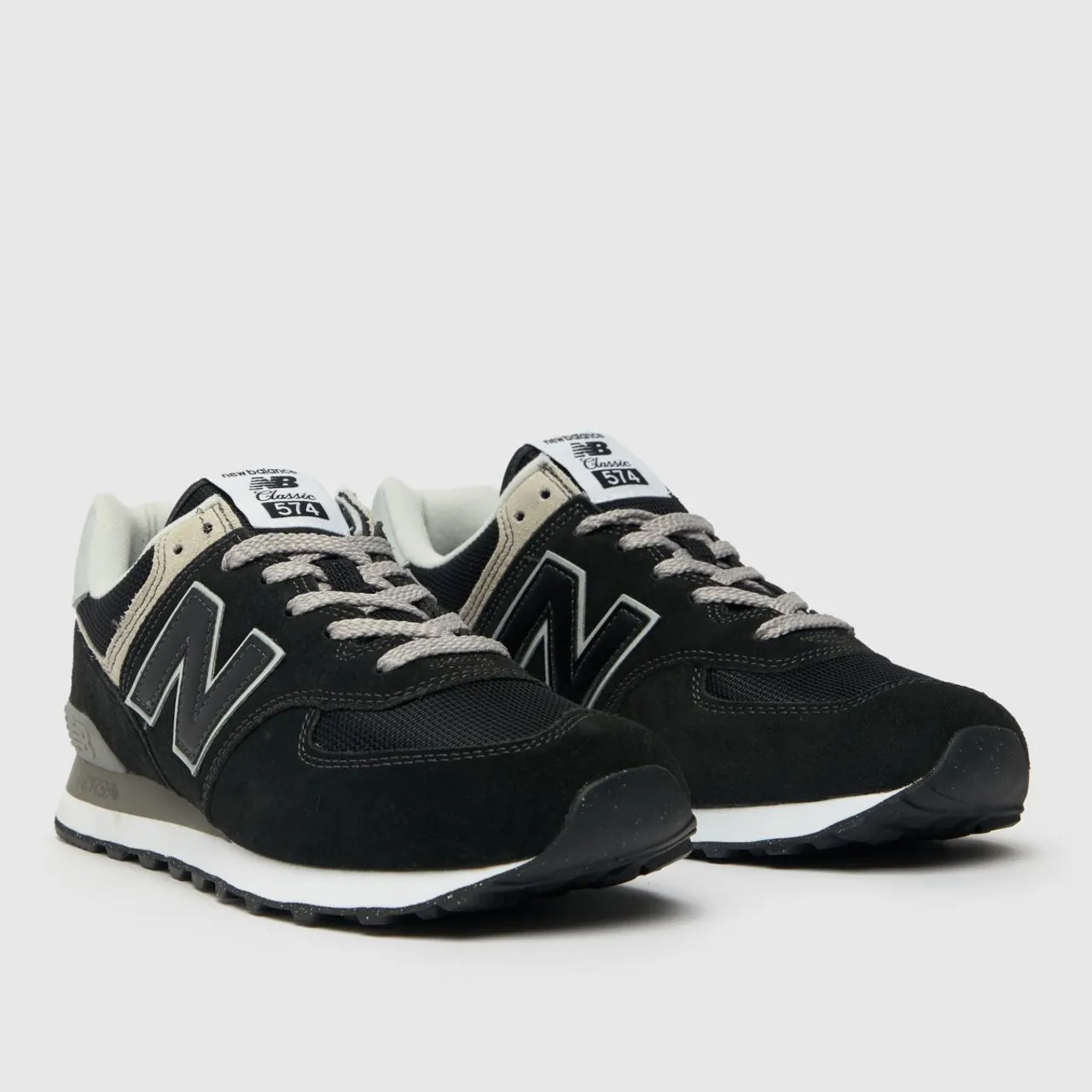 New Balance 574 Trainers In Black & White