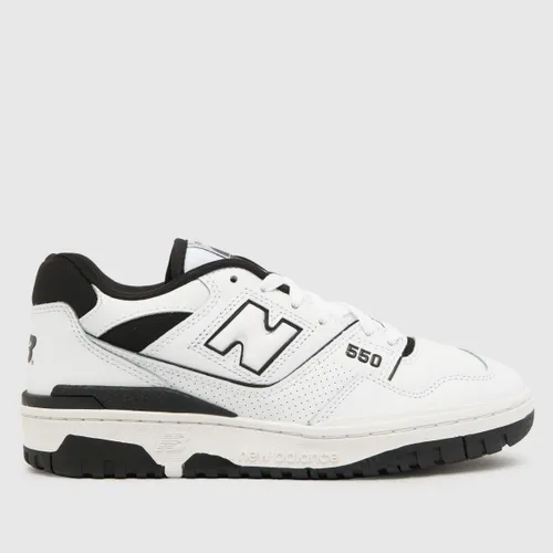 New Balance Bb550 Trainers In White & Black