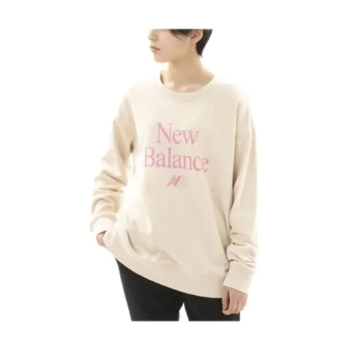 New Balance , Beige Basic Crewneck Sweatshirt ,Beige female, Sizes: