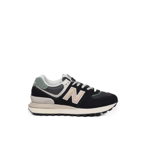 New Balance , Black Suede Sneakers with Flat Laces ,Black male, Sizes:
