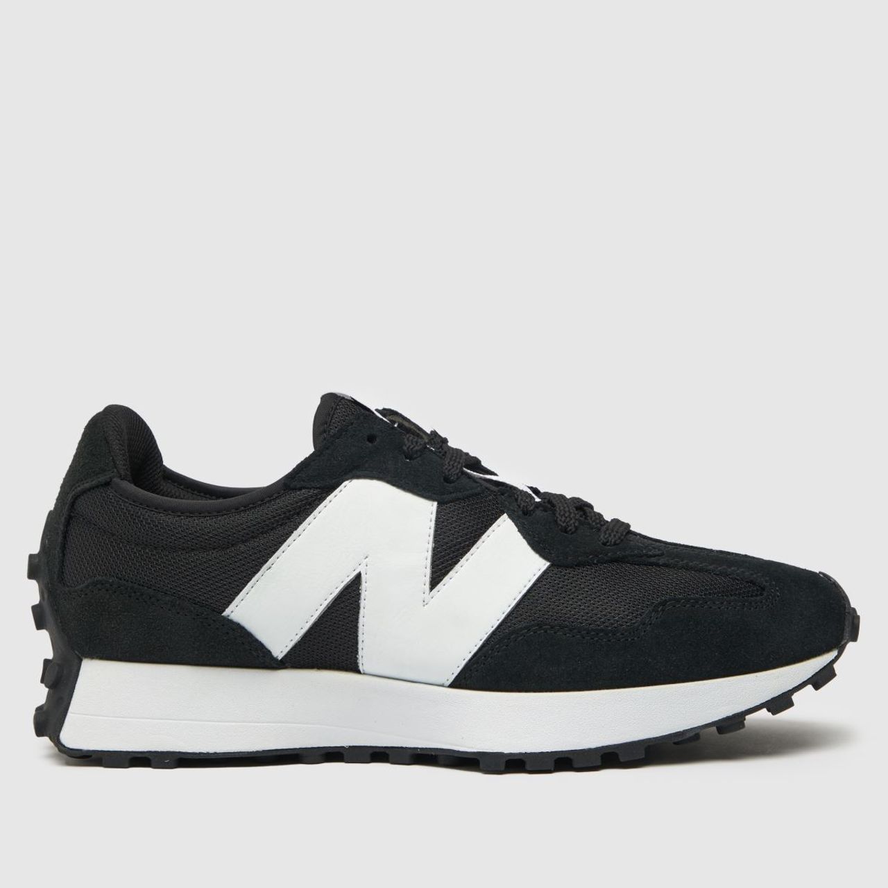 New Balance Black & White 327 Trainers, Size: 7 - Compare prices