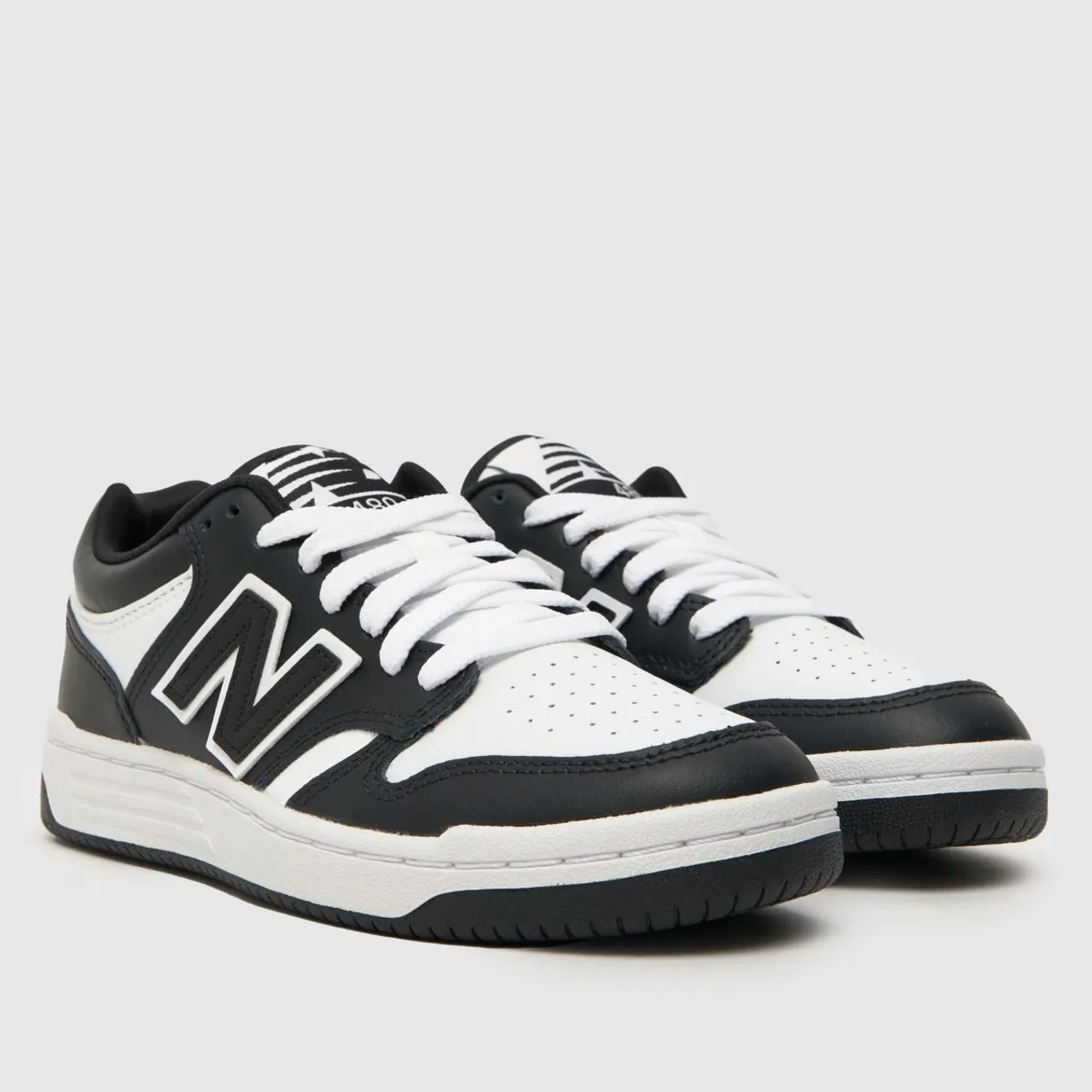 New Balance Black & White 480 Youth Trainers