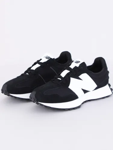 New Balance Black With White 327 Trainers