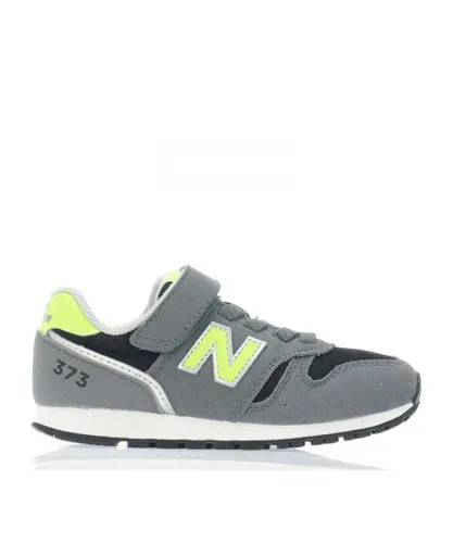 New Balance Boys Boy's 373 Bungee Lace with Top Strap Trainers in Grey