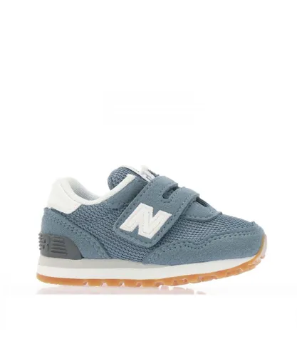 New Balance Boys Boy's 515 Hook and Loop Trainers in Grey Suede
