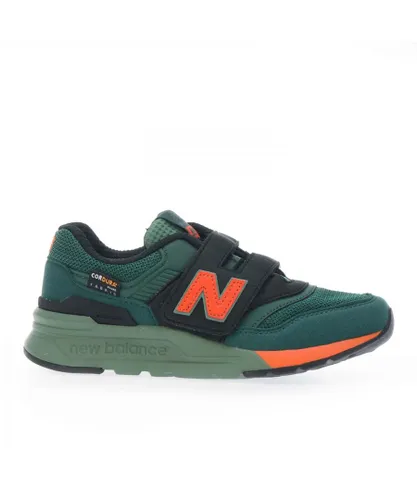 New Balance Boys Boy's 997 Hook and Loop Trainers in Green Textile