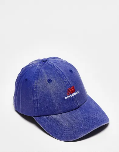 New Balance cap in washed denim-Blue