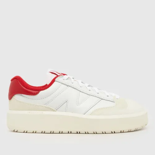 New Balance ct302 Trainers in White & Red