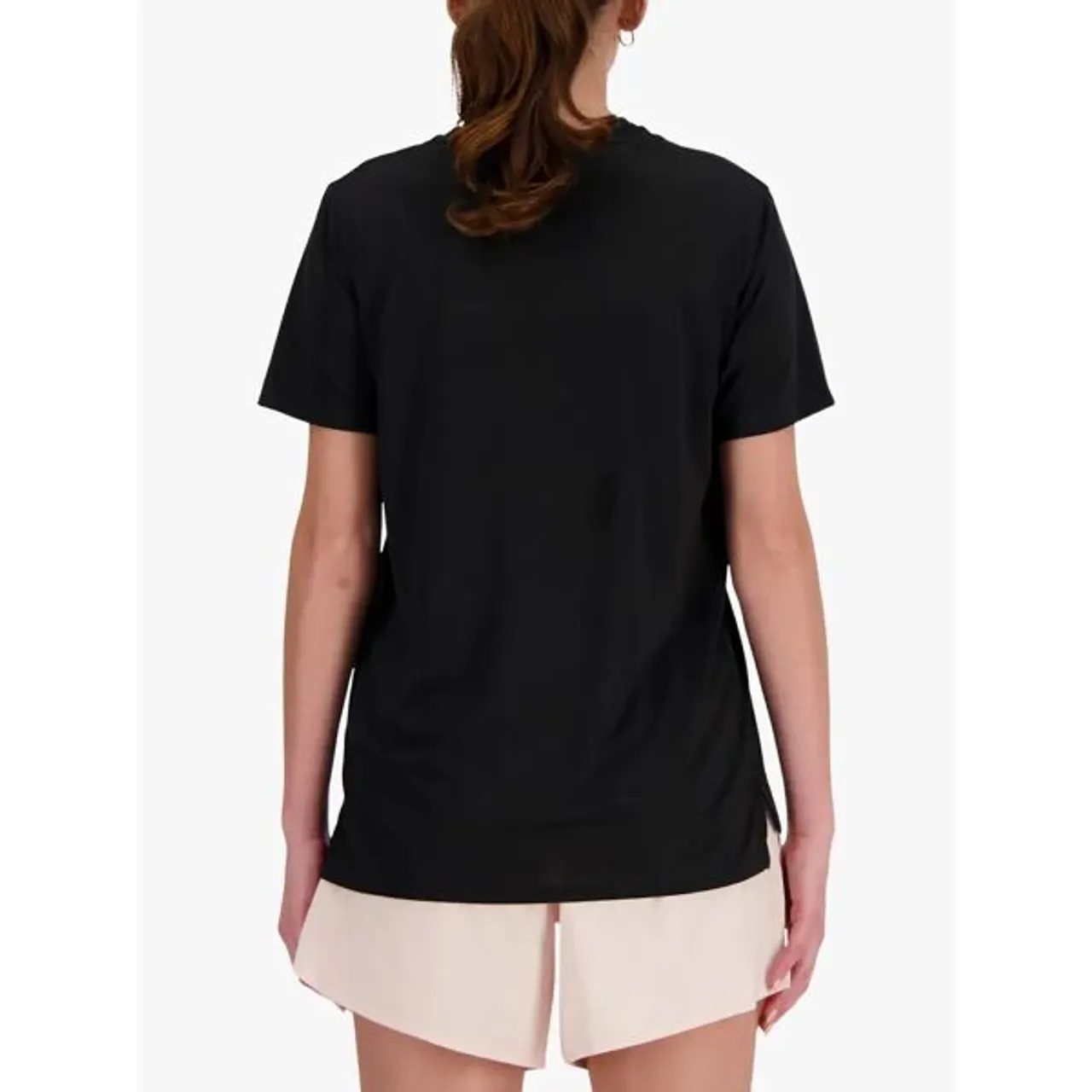 New Balance Essential Logo T-Shirt, Black - Black - Female