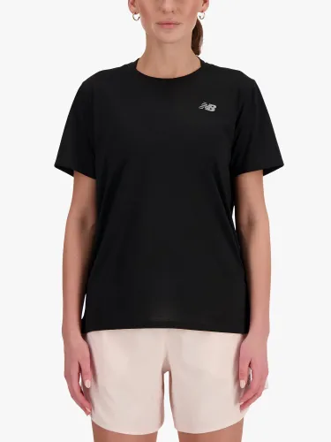New Balance Essential Logo T-Shirt, Black - Black - Female