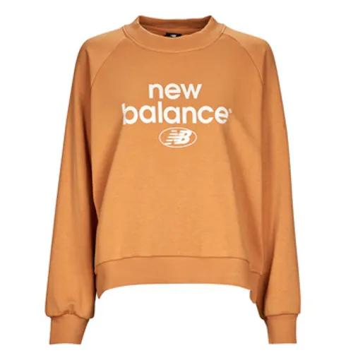 New Balance  Essentials Graphic Crew French Terry Fleece Sweatshirt  women's Sweatshirt in Orange