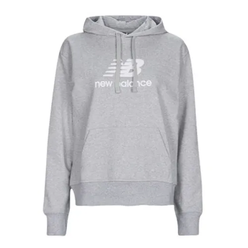 New Balance  Essentials Stacked Logo Hoodie  women's Sweatshirt in Grey