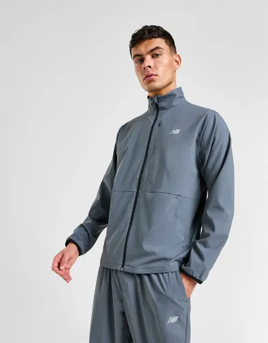 New Balance Full Zip Woven Jacket - Grey - Mens