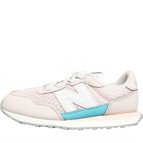 New Balance Girls 237 Bungee Lace Trainers Pink/Rose/White