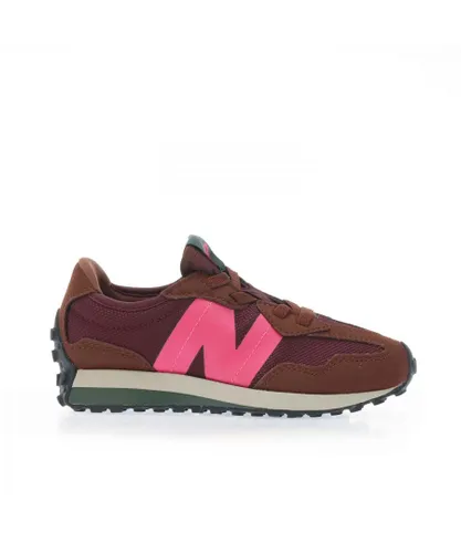 New Balance Girls Girl's 327 Trainers in Brown Mesh