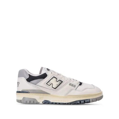New Balance , Grey Leather Panelled Sneakers ,Multicolor male, Sizes: