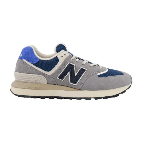 New Balance , Grey Sneakers with Leather Monogram ,Gray male, Sizes: