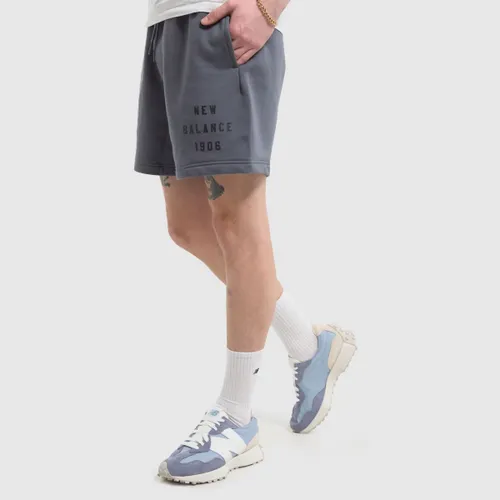 New Balance Iconic 7" Fleece Shorts in Dark Grey